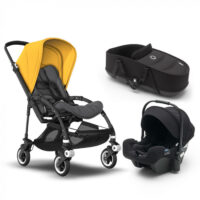 Carucior Bugaboo Bee 6 Grey Melange Sunrise Yellow sistem 3 in 1