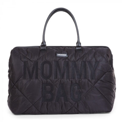 Geanta de infasat matlasata Childhome Mommy Bag Negru