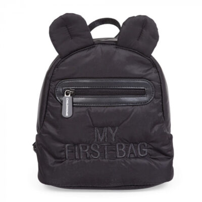 Rucsac pentru copii matlasat Childhome My First Bag Negru