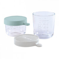 Set 2 recipiente sticla Beaba 150 250 ml Airy Green