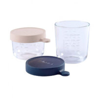 Set 2 recipiente sticla Beaba 150 250 ml Dark Blue