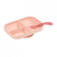 Set de masa silicon Beaba 2 piese Pink