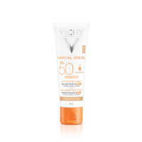 Crema colorata anti-pete pigmentare cu protectie solara pentru fata SPF50+ Capital Soleil