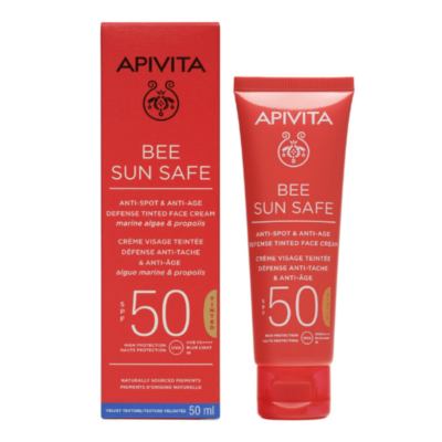 Crema protectie solara coloranta anti-pete SPF50 Bee Sun Safe