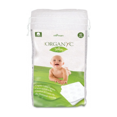 Dischete patrate din bumbac organic pentru copii Baby