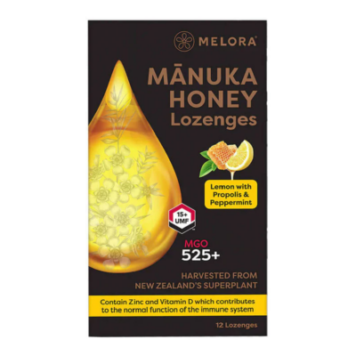 Dropsuri din miere de Manuka cu lamaie si propolis