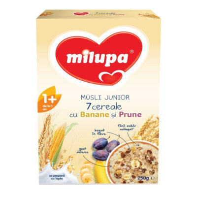 Milupa Junior 7 Cereale cu Banane si Prune