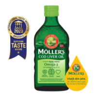 Moller's Cod liver oil Omega-3 aroma de mere verzi